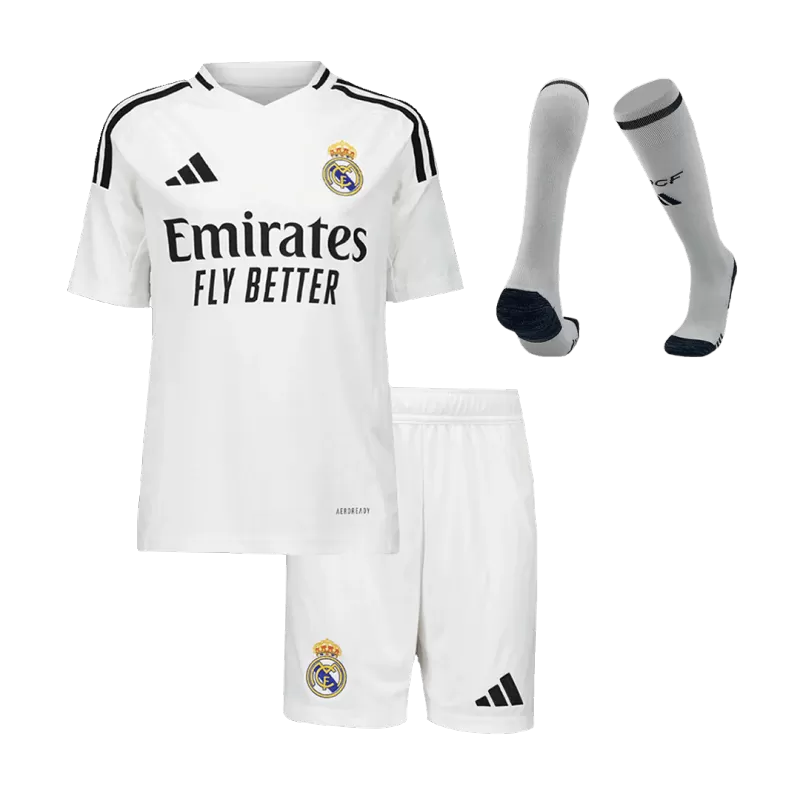 Real Madrid Home Kids Soccer Jerseys Full Kit 2024/25