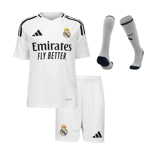 Real Madrid Home Kids Soccer Jerseys Full Kit 2024/25