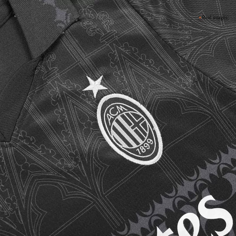 AC Milan x Pleasures Fourth Away Kids Soccer Jerseys Kit 2023/24